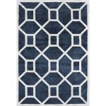 Layered Entrance matta 200x320 Cm - Tuftade mattor Viskos Midnattsblå