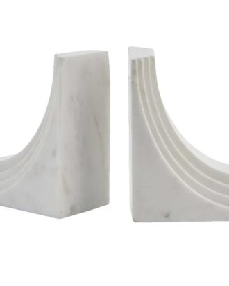 Lene Bjerre Ellia Bokstöd 2 Delar - Bokstöd Marmor Vit