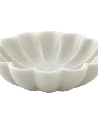 Lene Bjerre Ellia Skål Ø20 Cm - Serveringsskålar Marmor Vit