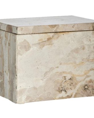 Lene Bjerre Ellia Burk Med Lock - Förvaringsburkar & lock Marmor Linen