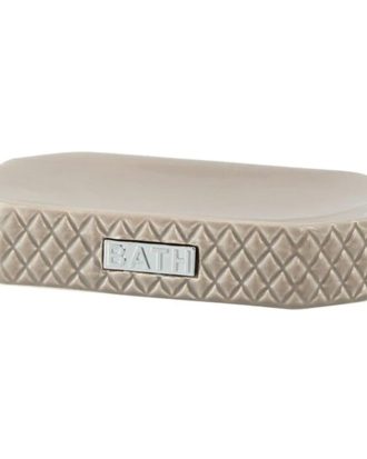 Lene Bjerre Marion Tvålkopp Beige/ - Tvålkoppar Keramik Silver