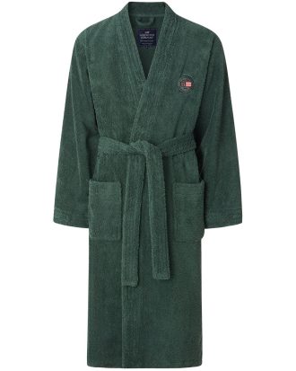 Lexington Callaway Unisex Terry Robe - Badrockar & tofflor Bomull Grön