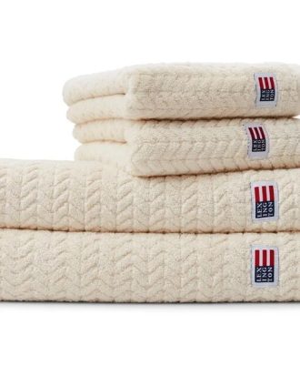 Lexington Structured Handduk 70x130 Cm - Handdukar & Badlakan Bomull Ecru