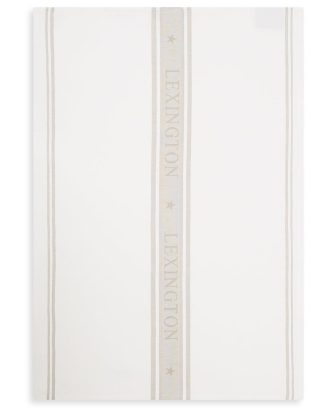 Lexington Icons Jacquard Star Kökshandduk / Beige - Kökshanddukar Bomull Vit
