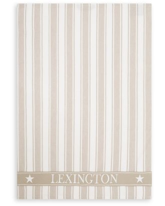 Lexington Icons Twill Waffle Striped Kökshandduk - Kökshanddukar Bomull Beige