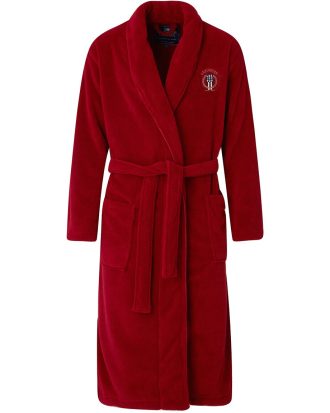 Lexington Lesley Fleece Morgonrock S - Badrockar & tofflor Polyester Röd