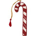 Lexington Papier Maché Candy Cane Julpynt - Juldekorationer Papper Vit