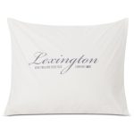 Lexington Printed Organic Cotton Poplin Örngott 50x60 Cm /dove - Örngott Bomull Vit