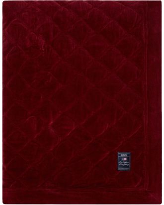 Lexington Quilted Organic Cotton Velvet Överkast 160x240 Cm - Överkast Bomull Röd