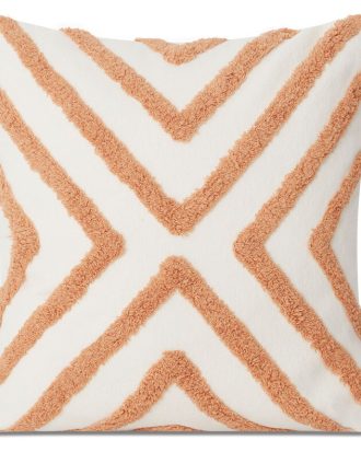 Lexington Rug Graphic Recycled Cotton Canvas Kuddfodral 50x50 Cm / Beige - Prydnadskuddar & Fodral Återvunnen Bomull Vit