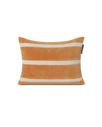 Lexington Striped Organic Cotton Velvet 40x30 Pillow - Kuddar & Täcken Bomull Senapsgul