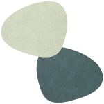 Lind Dna Curve S Bordstablett Double 24x28 Cm Dark Green/olive Green - Bordstabletter & Glasunderlägg Läder Mörkgrön