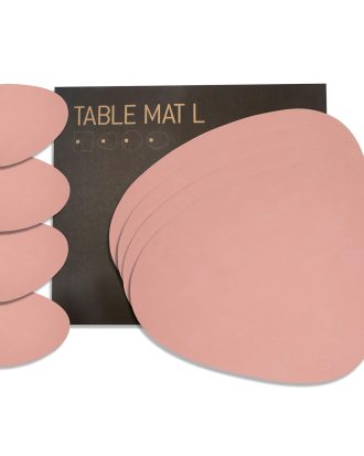 Lind Dna Gåvoset 8 Delar Nupo Rose - Bordstabletter & Glasunderlägg Läder Rosa