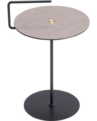 Lind Dna Pick-up Sidobord Jewel D: 38 Cm Bull / Svart - Sidobord & Avlastningsbord Stål Varmgrå