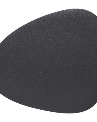 Lind Dna Curve Bordsunderlägg Serene 37x44 Cm - Bordstabletter & Glasunderlägg Återvunnet Läder Antracit