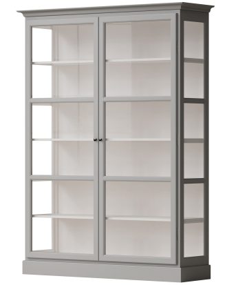 Lindebjerg Design V2 Vitrinskåp - Skåp & Vitrinskåp Furu Ljusgrå