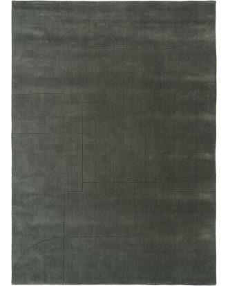 Linie Design Geometric Maze Matta 140x200 Cm - Ullmattor Ull Moss