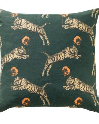 Lisa Bengtsson Poppy Kuddfodral / Linne 60x60 Cm - Prydnadskuddar & Fodral Bomull Grön