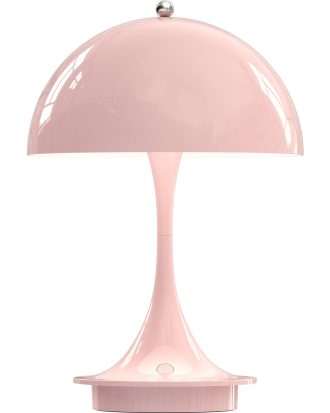 Louis Poulsen Panthella 160 Bordslampa Portabel - Utomhusbelysning Stål Ljusrosa
