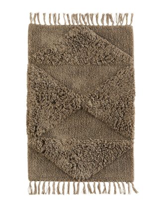 Madam Stoltz Tufted Badrumsmatta 60x90 Cm - Badrumsmattor Bomull Taupe