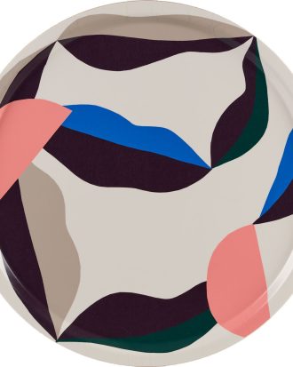 Marimekko Berry Bricka 46 Cm Vit / / Dark Wine - Brickor Björkplywood Blå