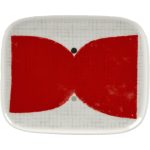 Marimekko Kalendi Lautanen Assiett 12x15 Cm / Röd / Salvia / Coal - Assietter Stengods Vit