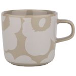 Marimekko Oiva/ Unikko Kopp 20 Cl Terra/vit - Kaffekoppar Stengods Beige