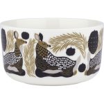 Marimekko Peura Skål 5 Dl / Coal / Mud / Ljusgrå / Röd - Frukostskålar Stengods Vit