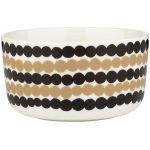 Marimekko Oiva/siirtolapuutarha Skål 50 Cl Vit / Clay / - Frukostskålar Stengods Svart