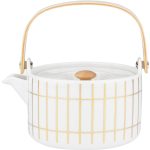 Marimekko Tiiliskivi Tekanna 7 Dl / Guld - Tebryggare & Tekannor Stengods Vit