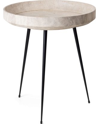Mater Bowl Soffbord Medium Ø 46 Cm Wood Waste Grey - Soffbord Återvunna Rester Av Industriplast Wood Grey