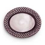 Mateus Bubbles Oval Tallrik 20 Cm - Assietter Keramik Plommon