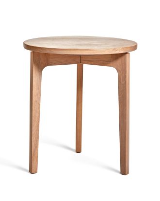 Mavis Höllviken Sidobord Ø45x50 Cm - Sidobord & Avlastningsbord Massiv Ek Vitpigmenterad Ek