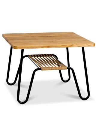 Mavis Marcel Soffbord 70x70 Cm Oljad Rustik - Soffbord Ek Svart