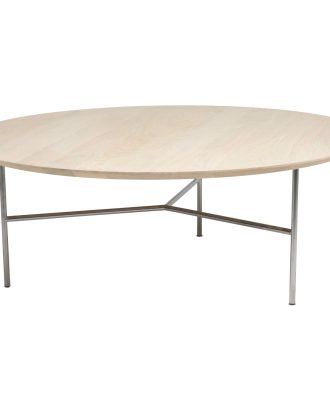 Mavis Tribeca Soffbord / Satinkromat 110 Cm - Soffbord Stål Såpad ek