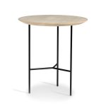 Mavis Tribeca Sidobord 47 Cm Såpad Rustik /a Ben - Sidobord & Avlastningsbord Ek Svart