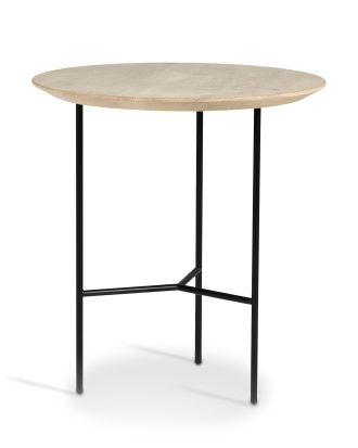 Mavis Tribeca Sidobord 47 Cm Såpad Rustik /a Ben - Sidobord & Avlastningsbord Ek Svart