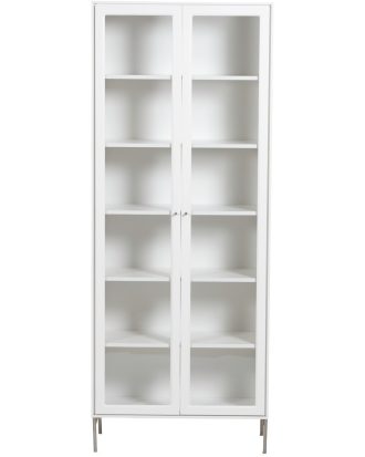 Mavis Volt Skåp Glasdörr 75x32x190 Cm - Skåp & Vitrinskåp Mdf Vit