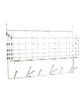 Maze Mitten Förvaringshylla - Krokar & Galgar Metall Vit