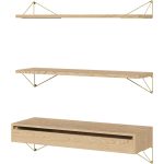 Maze Pythagoras Hyllpaket Med Låda L / Mässing - Hyllkombinationer fanér Ek