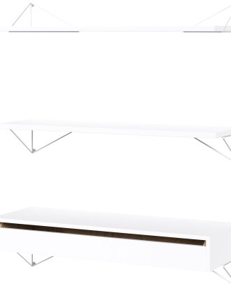 Maze Pythagoras Hyllpaket Med Låda L - Hyllkombinationer Mdf Vit