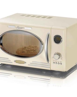 Mikrovågsugn i retrostil creme 23 liter - Melissa