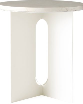 Audo Copenhagen Androgyne Sidobord Ivory / - Sidobord & Avlastningsbord Marmor Vit