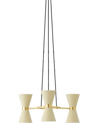 Audo Copenhagen Collector Ljuskrona 3 /polerad Mässing - Kristallkronor & Takkronor Stål Creme