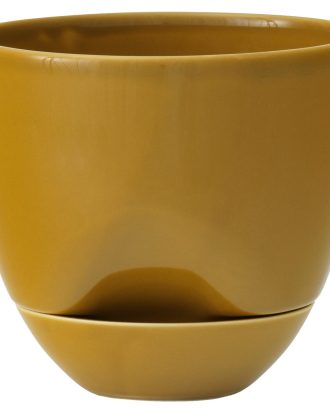 Audo Copenhagen Hydrous Kruka Självvattnande Ø12 Cm - Krukor Stengods Ockra