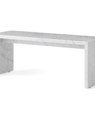 Audo Copenhagen Plinth Bridge Soffbord Carrara - Soffbord Carraramarmor Vit