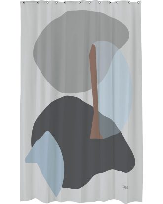 Mette Ditmer Gallery Duschdraperi Light Grey - Duschdraperier Polyester Ljusgrå