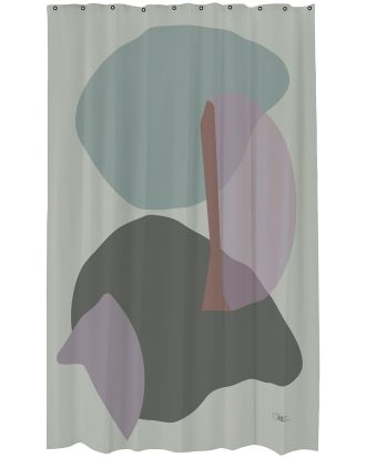 Mette Ditmer Gallery Duschdraperi 150x200 Cm - Duschdraperier Polyester Frost Green