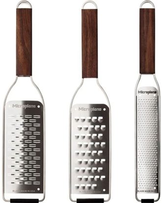 Microplane Master Gåvoset Rivjärn 3 Delar - Mandoliner & Rivjärn Valnöt Trä