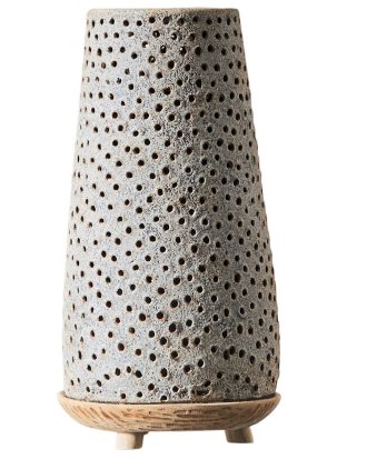 Muubs Oria Ljuslykta 26 Cm - Ljuslyktor & Marschallhållare Terrakotta Grå